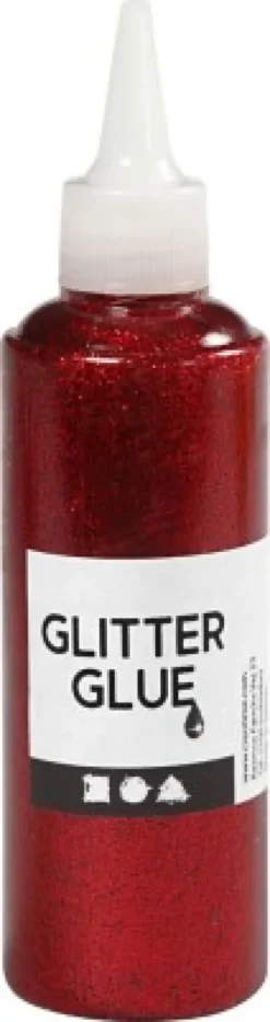 Glitterlim - Rød - 118 ML