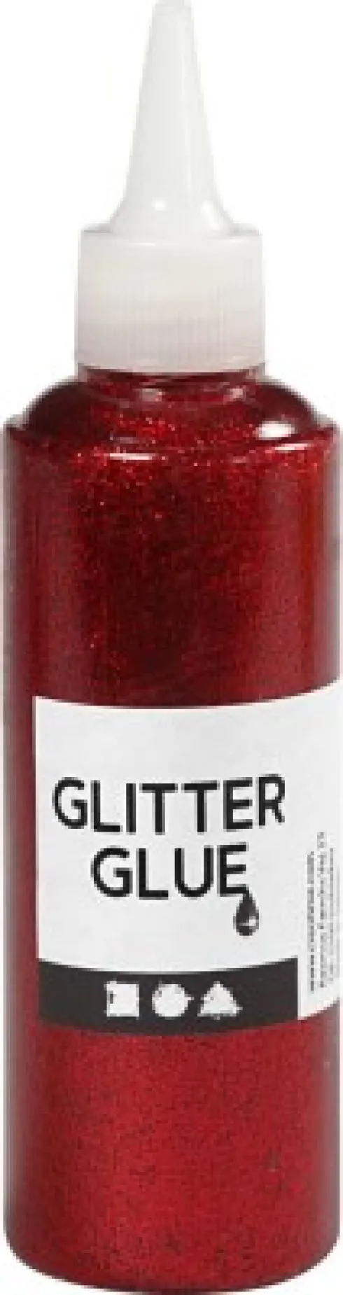 Glitterlim - Rød - 118 ML