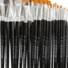 Gold Line Pensler - Nr. 0+2+4+8+12+16+20 - L 17-21 CM - B 2-22 MM - Flad - 30 Stk