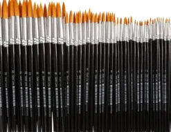Gold Line Pensler - Nr. 1+2+4+8+12+18+22 - L 17-21 CM - B 1-7 MM - Rund - 7X12 Stk