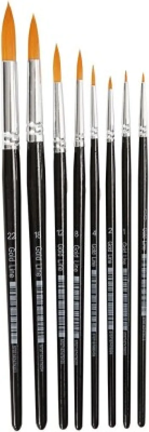 Gold Line Pensler - Runde - 8 Stk. - Nr. 0-22 - B: 1,5-8 MM