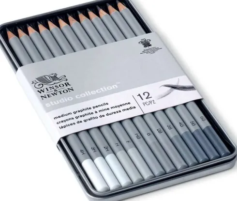 Grafit Blyanter - Sæt Med 12 Stk - Winsor & Newton