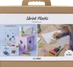 Gruppe DIY Kit Krympeplast - Uro - Halskæde - Armbånd - Nøgleringe - Assorterede Farver