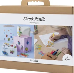 Gruppe DIY Kit Krympeplast - Uro - Halskæde - Armbånd - Nøgleringe - Assorterede Farver