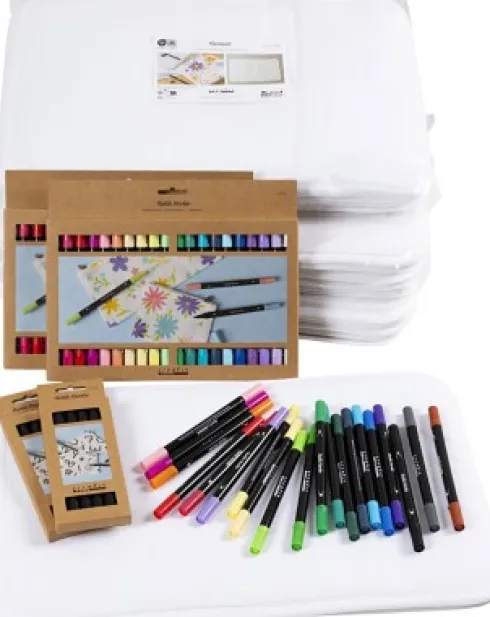 Gruppe DIY Kit Mal Din Egen Dækkeserviet - Str. 30X45 CM - Tykkelse 2,3+3,6 MM - Assorterede Farver - 30 Stk