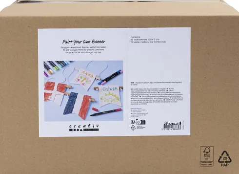 Gruppe DIY Kit Mal Dit Eget Banner - Str. 10,5X12 CM - Tykkelse 2,3+3,6 MM - Assorterede Farver - 60 Stk
