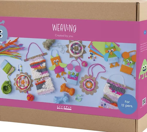 Gruppe DIY Kit Vævning - Vægophæng - Ophæng - Ugler - Mus - Assorterede Farver