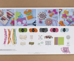 Gruppe DIY Kit Vævning - Vægophæng - Ophæng - Ugler - Mus - Assorterede Farver