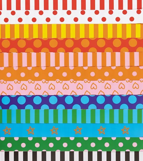 Guirlandestrimler Med Print - Mønstret - 160X15 MM - 2400 Stk