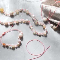 Halskæde Og Armbånd - Pink