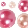 Halvperler - Selvklæbende - Pink - Str. 2-8 MM - 140 Stk