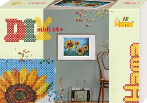 Hama Art - Solsikker Perlesæt - 10.000 Midi Perler - 3608