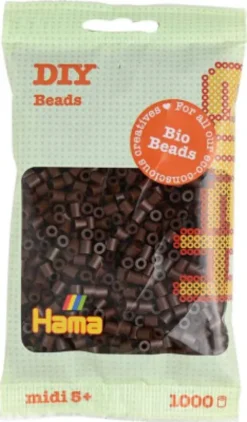 Hama Bio Midi Perler - Brun - 1.000 Perler - 190-12