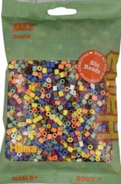 Hama Bio Midi Perler - Mix 198 - 6 Farver - 3.000 Perler - 191-198