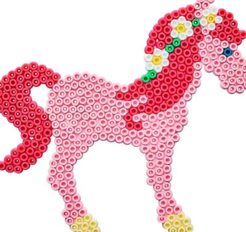 Hama 4070 - Enhjørning - 2.000 DIY Midi Perler + Plade + Papir