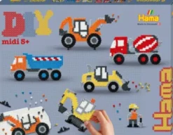 Hama 3163 - Entreprenørmaskiner - 4.000 DIY Midi Perler + Plade