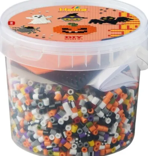 Hama 2042 - Halloween - 4.000 Stk. DIY Midi Perler + 2 Plader
