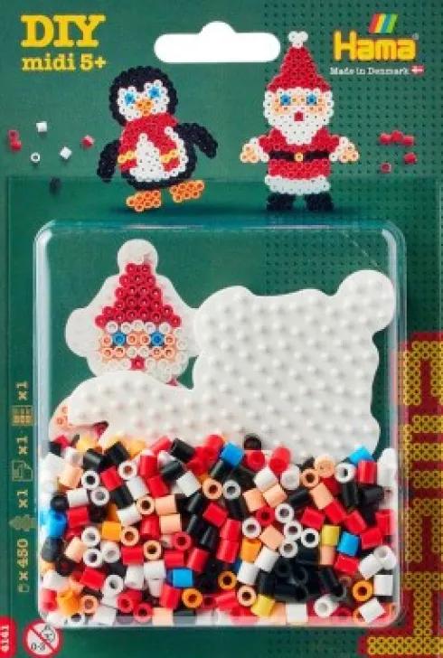Hama 4141 - Lille Pingvin - 450 DIY Midi Perler + Plade + Papir