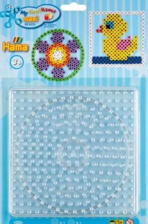 Hama Maxi Perleplader - Firkant Og Rund - Transparent - 8104