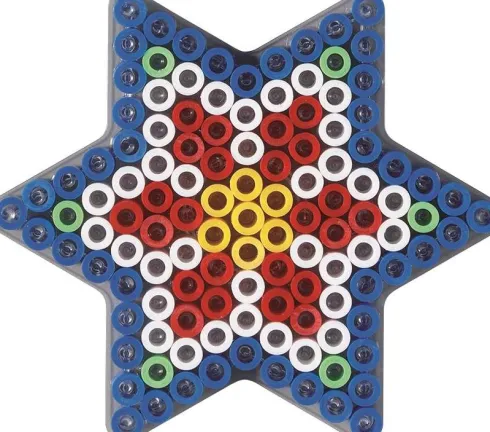 Hama Maxi Perleplade - Stjerne - Transparent - 14,5X15,58 CM - 8222