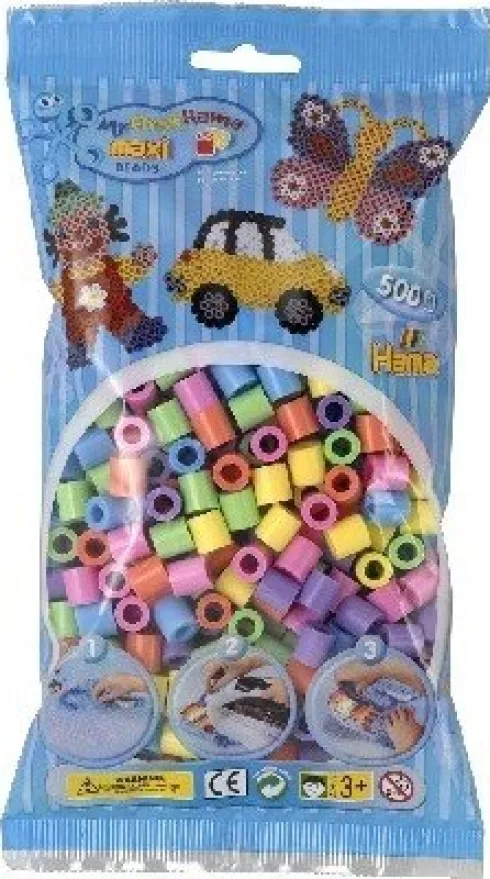 Hama Maxi Perler - Pastel Mix 50 - 500 Perler - 8471
