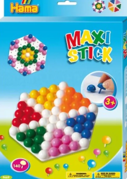 Hama Maxi Stick - Hexagonal Plade Med 140 Stifter - 9669