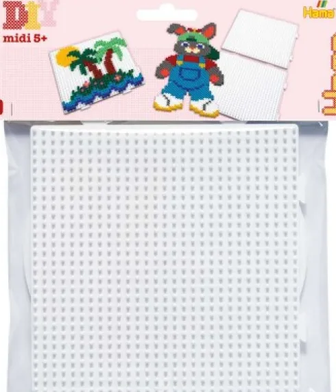 Hama Midi Perleplader - Firkantede - 15X15 CM - 2 Stk. - 234 - 4458