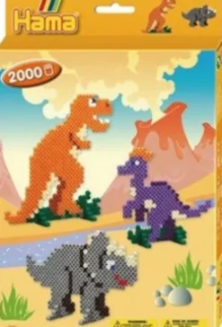 Hama Midi Perler - Dinosaur Perlesæt - 2.000 Perler - 3434