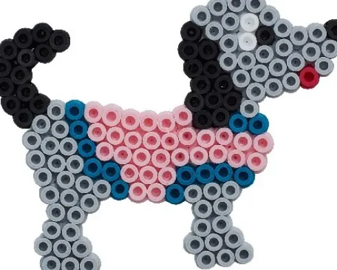 Hama Midi Perler - Dukke Og Hund Perlesæt - 1.100 Perler - 4214