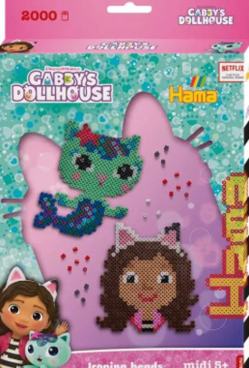 Hama Midi Perler - Gabby's Dollhouse - 2.000 Perler 1 Plade - 7975
