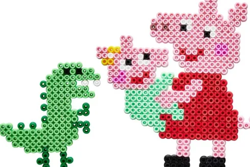 Hama Midi Perler - Gurli Gris Og Lillesøster Perlesæt - 2.000 Perler