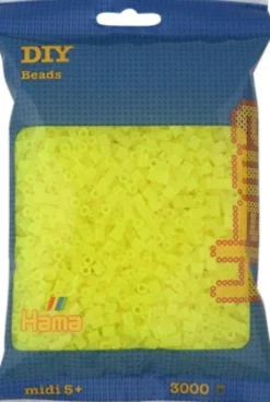 Hama Midi Perler - Neon Gul - 3.000 Stk. - 201-34