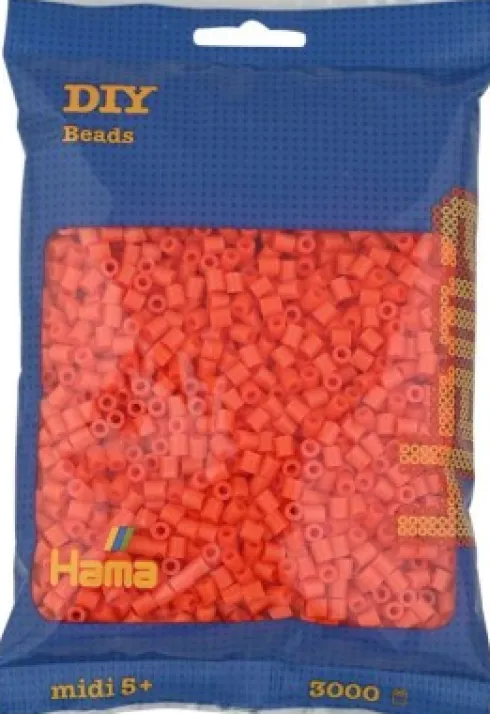 Hama Midi Perler - Orange - 3.000 Stk. - 201-04