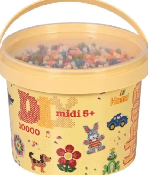 Hama Midi Perler - 10.000 Stk. I Spand - Mix 58 - 180-58