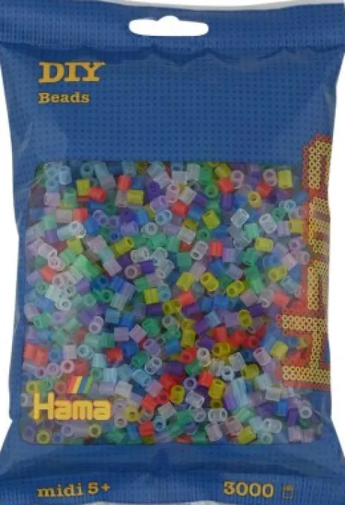 Hama Midi Perler - 3.000 Stk. - Transparent Mix - 201-53