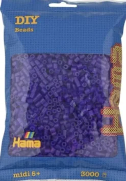 Hama Midi Perler - 3.000 Stk. - Transparent Lilla - 201-24