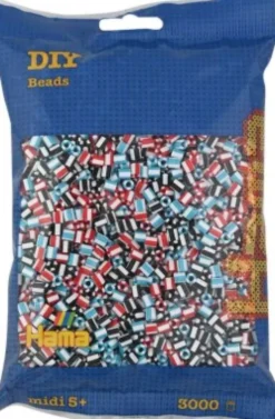 Hama Midi Perler - Stribet Mix 91 - 3.000 Stk. - 201-91