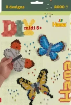 Hama Midi Perlesæt - DIY Sommerfugle - 3452