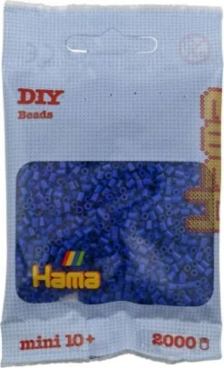 Hama Mini Perler - Blå - 2.000 Stk. - 501-08