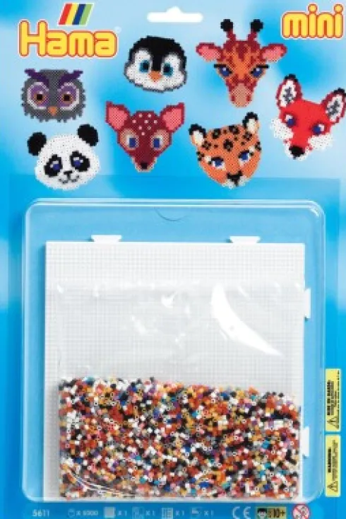 Hama Mini Perler - Dyrehoveder Perlesæt - 5.000 Perler - 5611