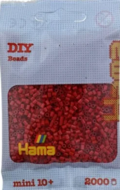 Hama Mini Perler - Mørkerød - 2.000 Stk. - 501-22