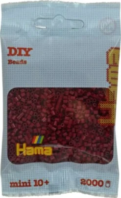 Hama Mini Perler - Mørk Kirsebær - 2000 Stk. - 501-118