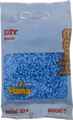 Hama Mini Perler - Pastel Blå - 2.000 Stk. - 501-46