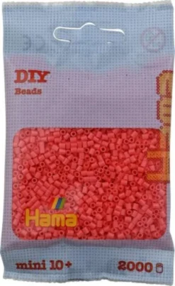 Hama Mini Perler - Pastel Rød - 2.000 Stk. - 501-44