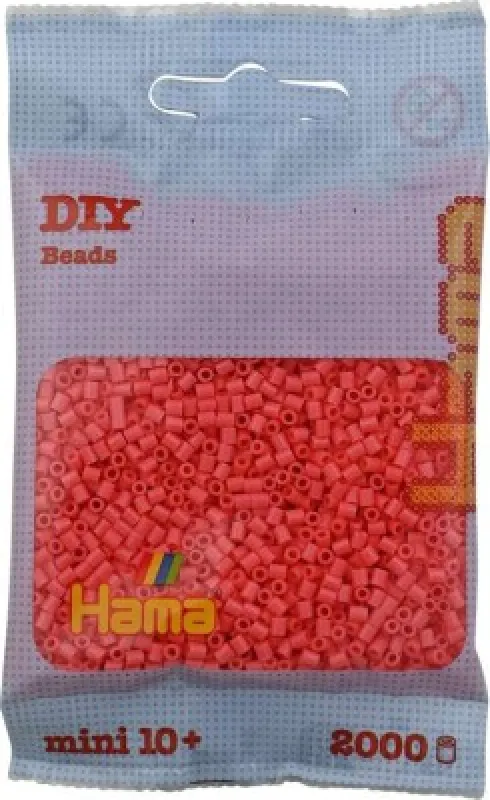 Hama Mini Perler - Pastel Rød - 2.000 Stk. - 501-44