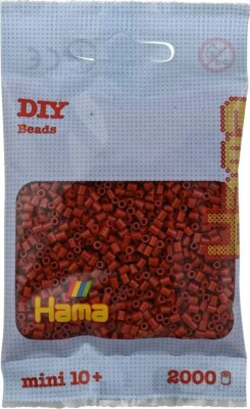 Hama Mini Perler - Rødbrun - 2.000 Stk. - 501-20