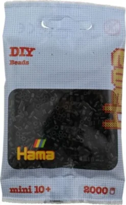 Hama Mini Perler - Sort - 2.000 Stk. - 501-18