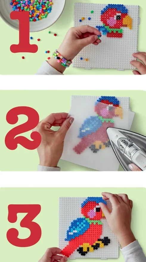 Hama 8544 - Pastel - Maxi Perler I Bøtte - 1.400 Stk. - Mix 52