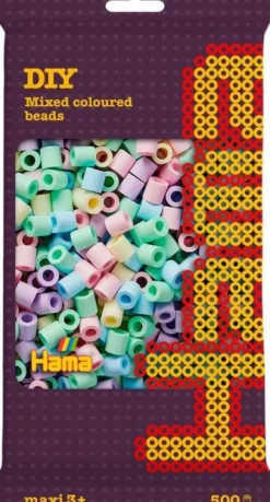 Hama 8474 - Pastel - 500 Stk. Maxi Perler - DIY Beads - Mix 52