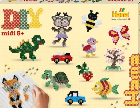 Hama 3165 - Perlesjov - 4.000 DIY Midi Perler + 2 Plader